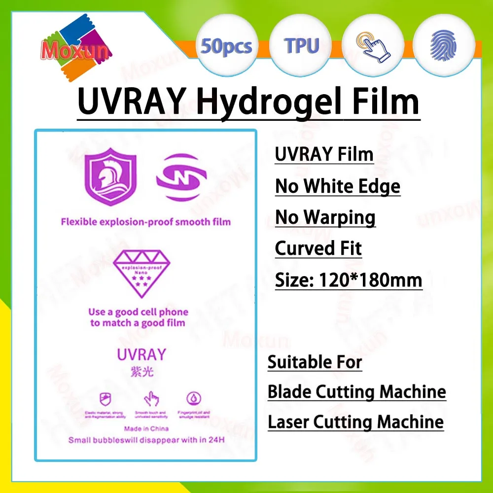 25Pcs HD/25Pcs Privacy Flexible Hydrogel Film TPU Sofe Curved Screen Protector HD Matte Privacy Mechanic Cutting Plotter Machine