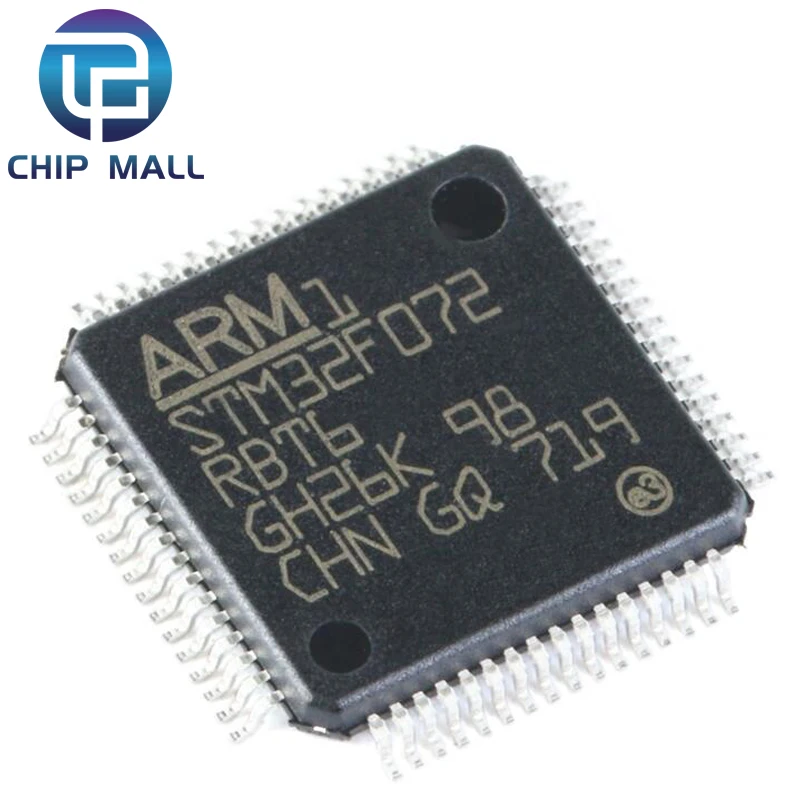 

STM32F072RBT6 LQFP-64 ARM Cortex-M0 32-bit Microcontroller MCU Chip IC New Original Spot