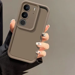 Luxury Candy Matte Soft Phone Case with Anti - Fall Protection for Realme C75 4G (TY brown)