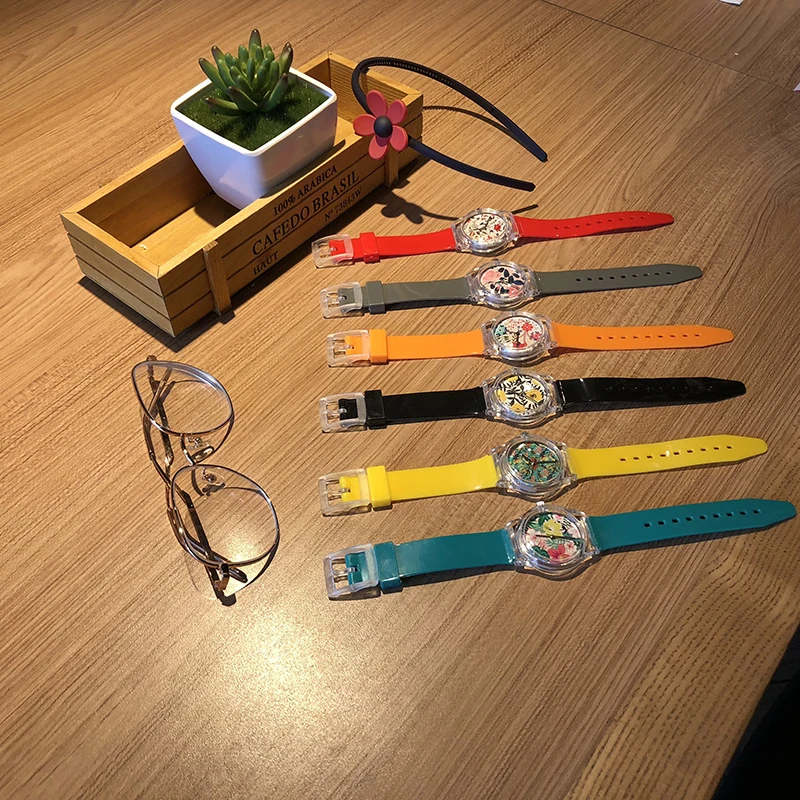 Custom Pattern Wrist Watches Customise Picture Printing on Watch Dial PVC Band Plastic Wristwatch 5
