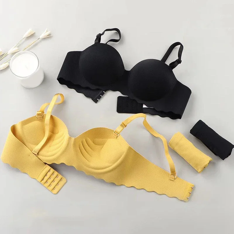 2025 Sexy Bras Women Solid Color Seamless Underwear Wireless Lingerie One-pieces Convertible Straps Brassiere Bra Women Lingerie