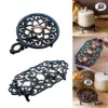 Vintage Cast Iron Tea Lite Food Dish Serving Warmer w/ Handles Round/Square 1