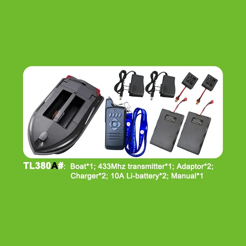 Skywolf TL380 dual hull 12 GPS nest points sonar autopilot baitboat for sea fishing