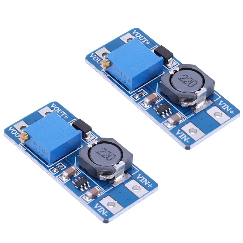 2pcs MT3608 Adjustable Boost Module DC-DC Step Up Converter Module 2A Max 2V-24V To 5V 9V 12V 28V Booster Power Supply Board image 5
