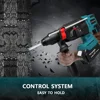 26mm 4-Mode Brushless Electric Hammer Impact Drill Multi-function Cordless Rotary Power Tools For Makita 18V Battery(No Battery) 6
