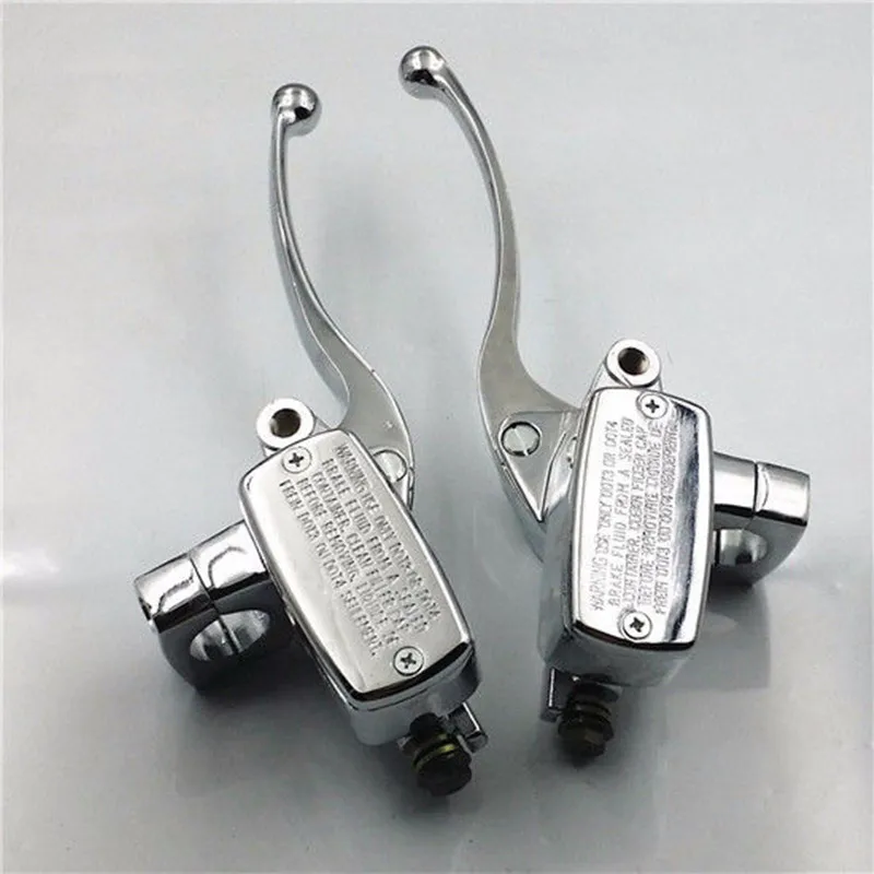 

Chrome 1" Handlebar Reservoir Brake Hydraulic Clutch Master Cylinder Lever Cafe