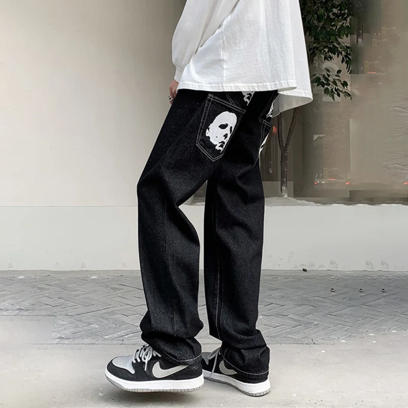 High Street Men Hiphop Pants, Printed Mens Jeans, Hiphop Jeans Men