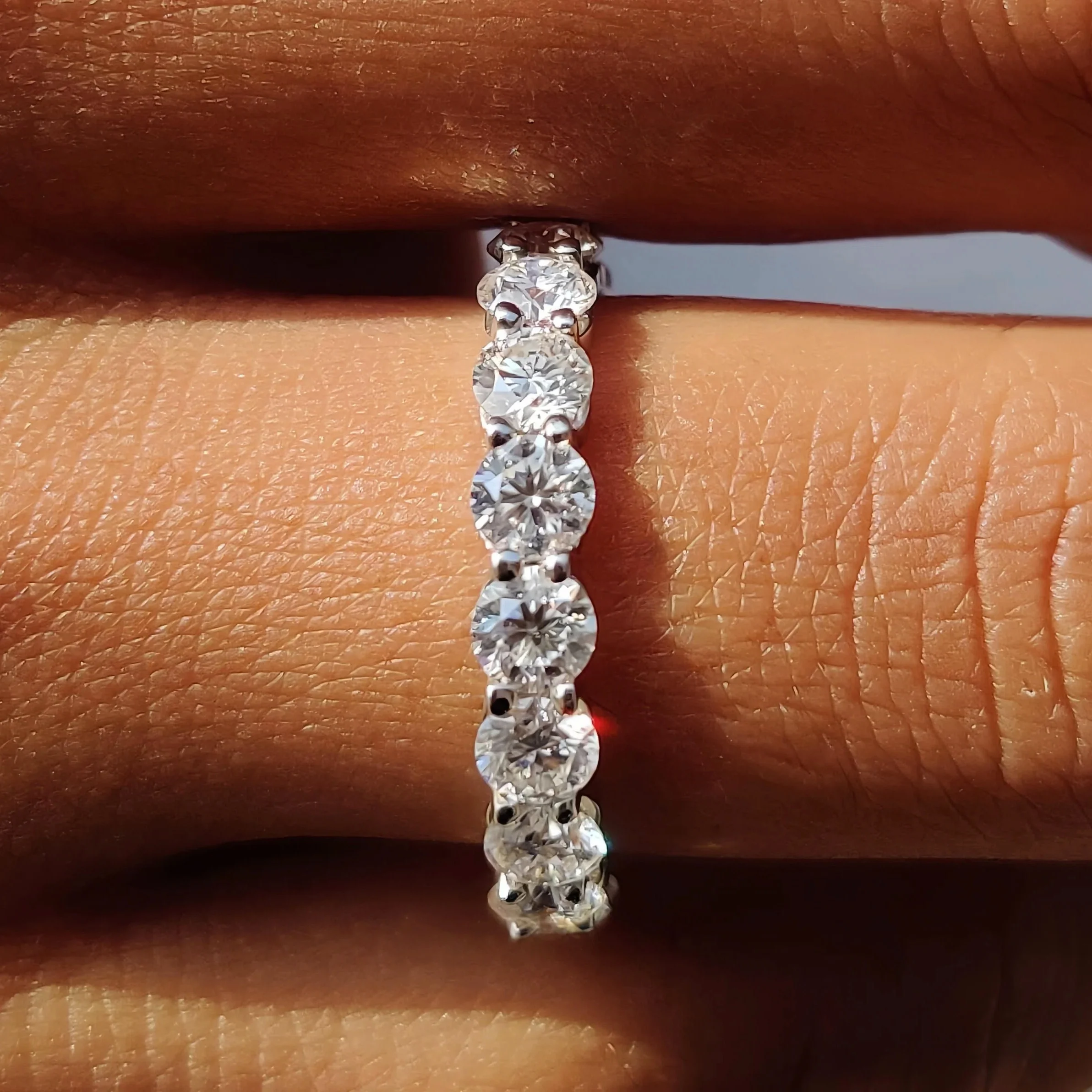 2/3/4/5mm Full Moissanite Eternity Ring for Women Engagement 925 Silver Rings Certified Lab Diamond Wedding Band Classic Jewelry 6