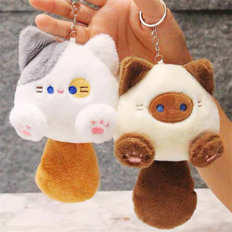Cartoon Cat Doll Plush Pendant Creative Hangings Ornament Cute Key Pendant Bag Accessories Bag Pendant Car Keys Accessories 4