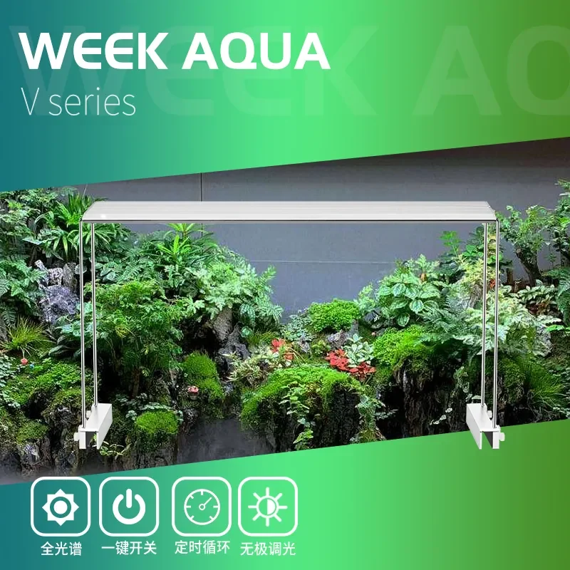 WEEK-Nano Cube Aquarium Light, Freshwater LED Lamp, Aquatic Aquascaping, V Series