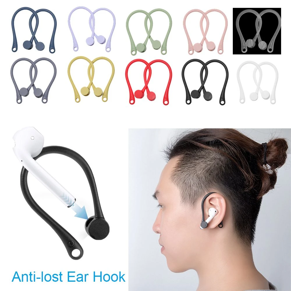 Quality For Apple AirPods Case Silicone Wireless Earphone Protective  Accessories Protector Earhooks Sports Anti lost Ear Hook| | - AliExpress