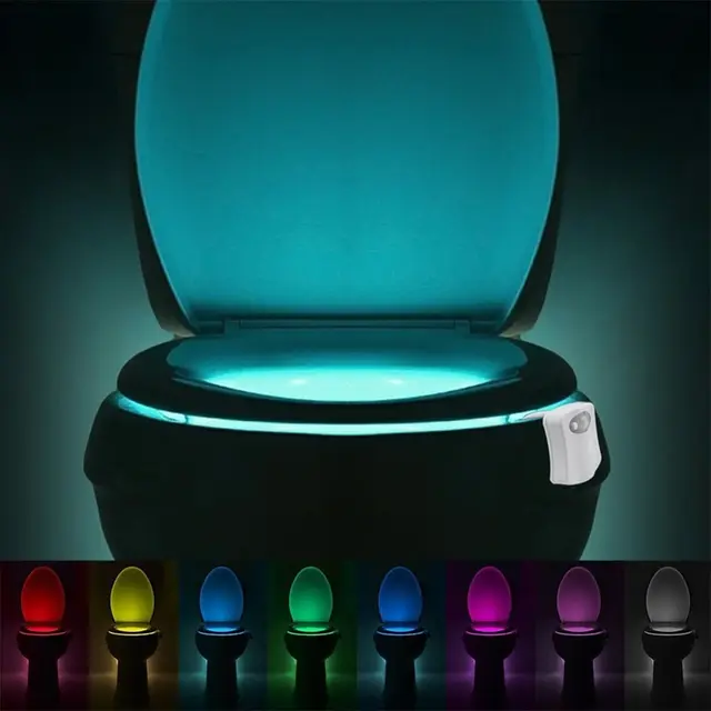 Generic Veilleuse de Toilette Lampe LED Avec Détecteur de Mouvement  éclairage pour WC/Cuvette Siège à prix pas cher