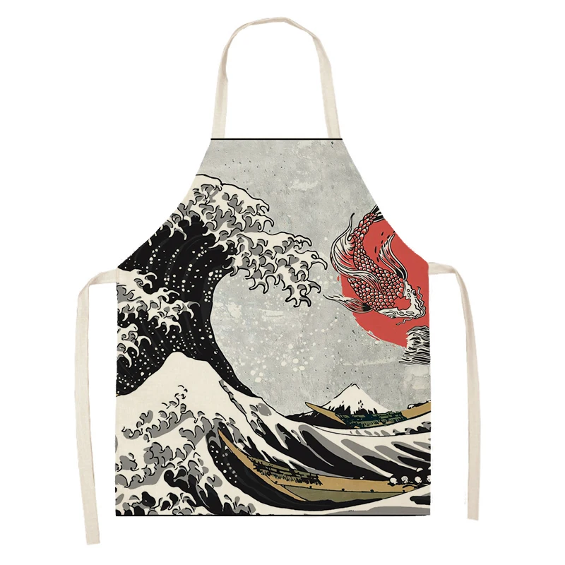 Women's kitchen apron Gorgeous patterns Restaurant chef barber barman apron Waterproof apron for menand child painting apron 4