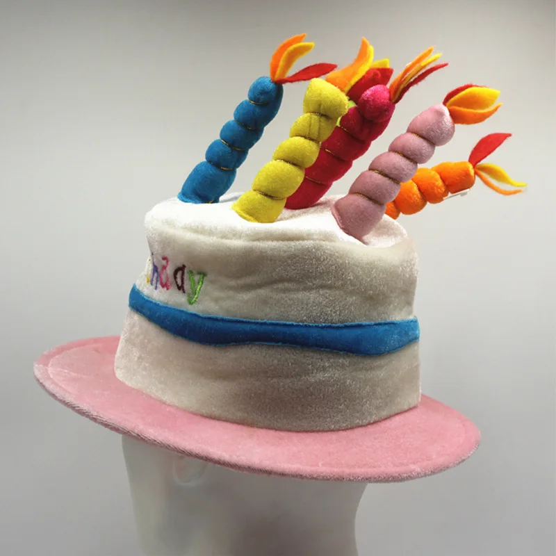 Christmas Birthday Gift Birthday Hat Christmas Decoration Hat Cake Candle Party Performance Cute Fashion Gift