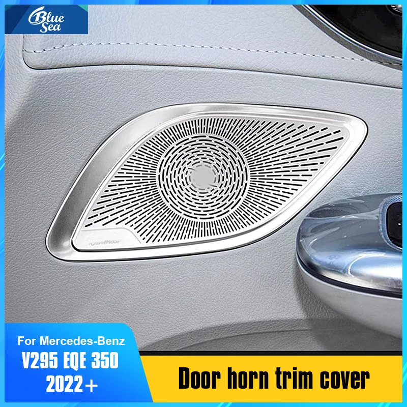 For Mercedes Benz V295 EQE 350 2022+ Stainless Steel Audio Speaker Door Panel Loudspeaker Cover Trim Interior Accessories