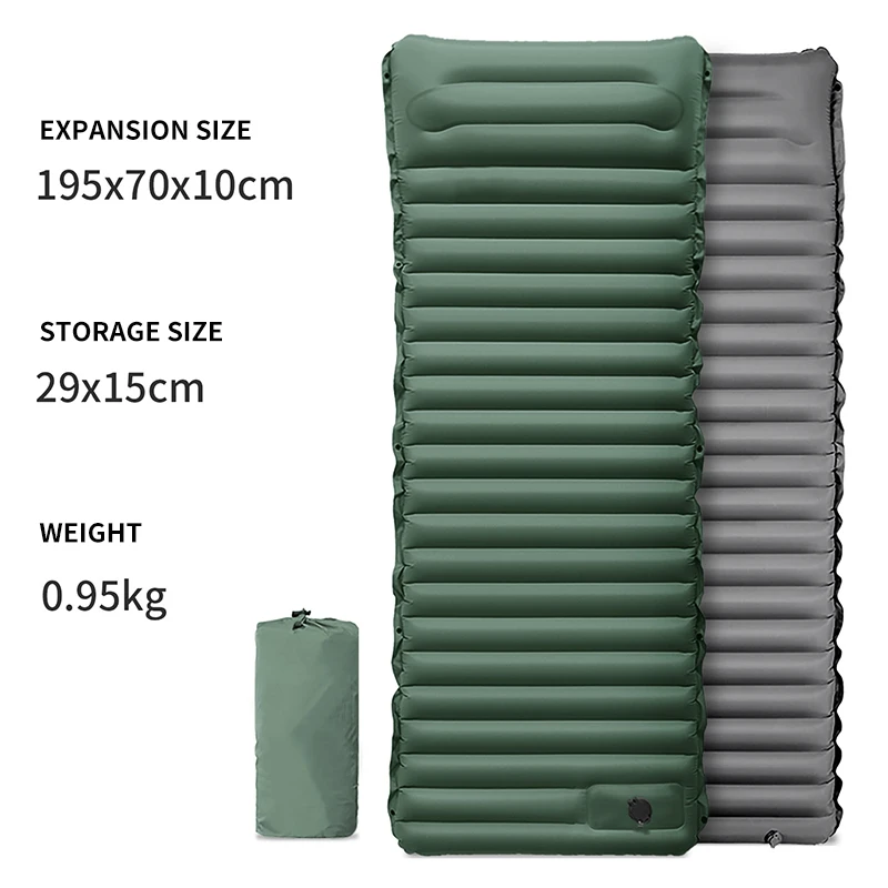 

Ultralight Self-inflating Air Mattress Widen Sleeping Pad Splicing Inflatable Bed Beach Picnic Mat Camping Tent Air Cushion