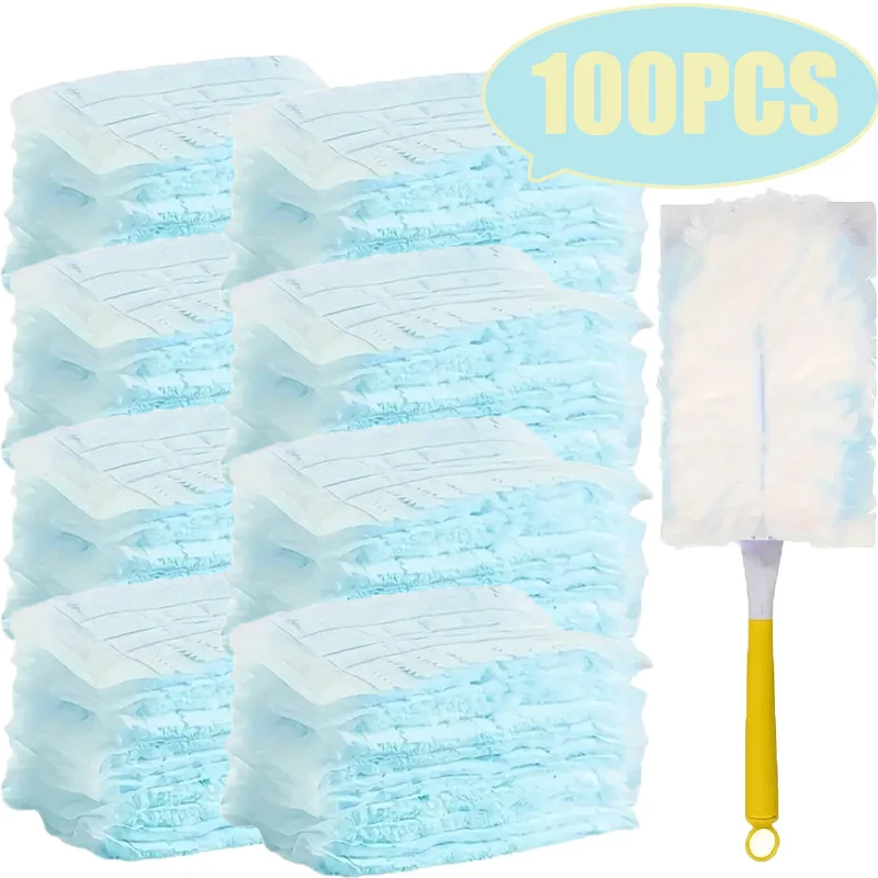 Disposable Duster Refills Handle Replacement Heads Duster Cloths Effortless Dust Removal Furniture Car Surface Clean Tool