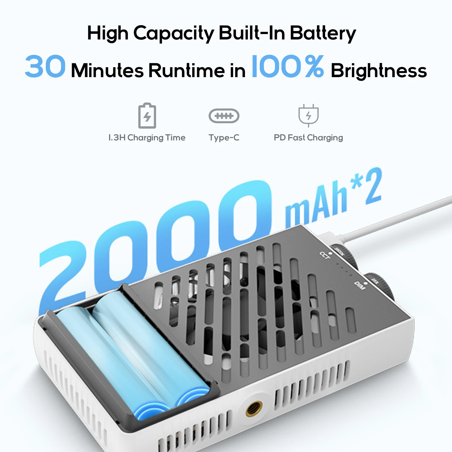 ZHIYUN Official CINEPEER CM25 25W Led Light Handheld Pocket Video Light Bi Color Photo Fill Light Photography Lighting 4