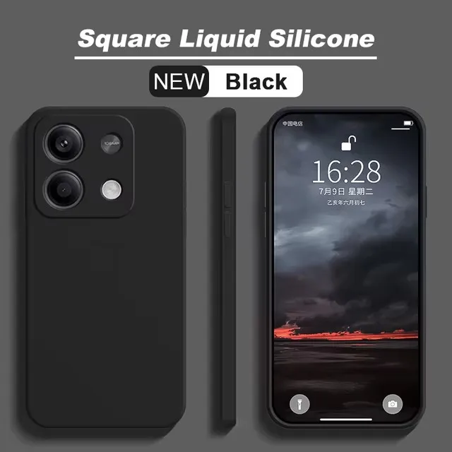 Elegant Liquid Silicone Full Cover Phone Case - Fashionable Protection
