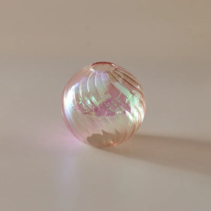 Iridescent Glass Vase for Tabletop & Home Decor