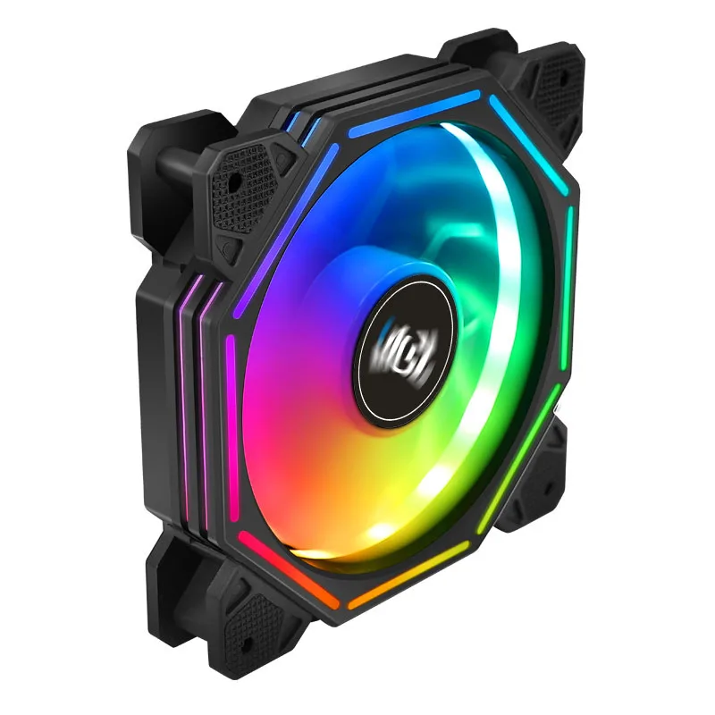 Ventilador do Computador Rgb Ventilador de Refrigeração 6pin Cor Case do Computador Ventilador de Refrigeração Remoto 5v 12cm Ventilador 120 mm Case - Imagem 2