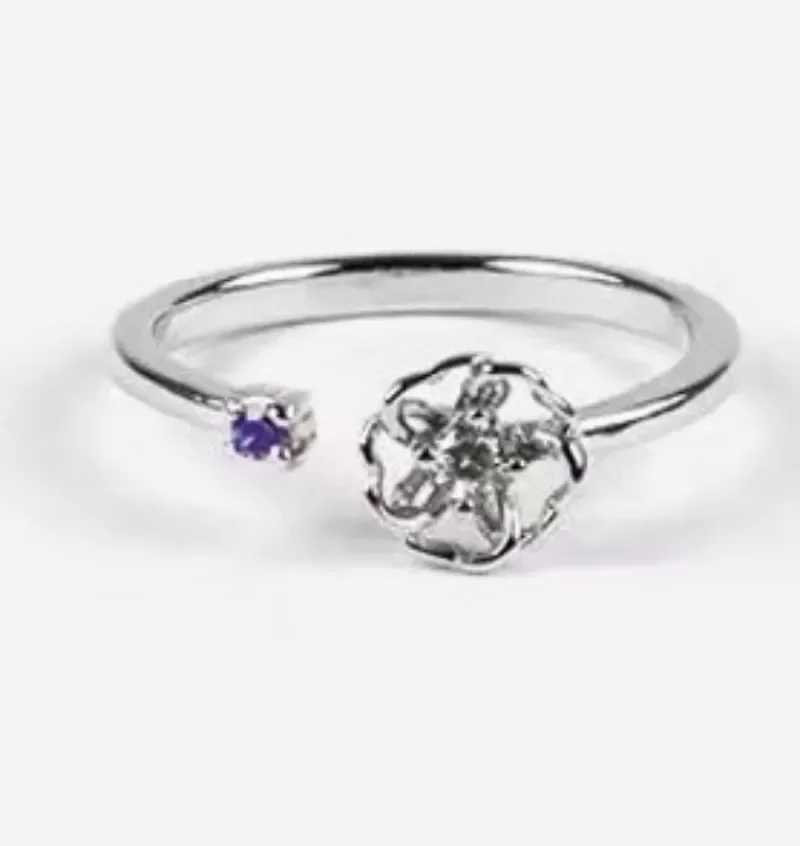 Korean Version of The New Felix Peripheral Metal Flower Ring Trend Men and Women Jewelry Lovers Accessories Gift 3