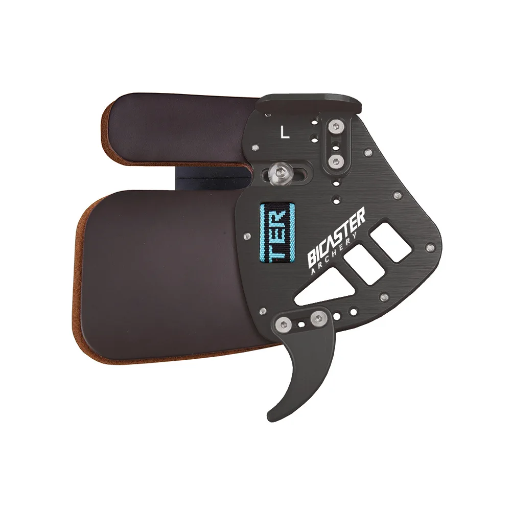 Archery Finger Tab Bicaster ASA Archery Competition Guard Protection Genuine Leather + Aluminum LH/RH