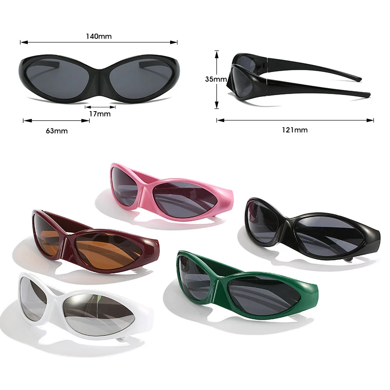 Zyren 3 Paires Lunette Techno, Lunettes De Soleil Y2K