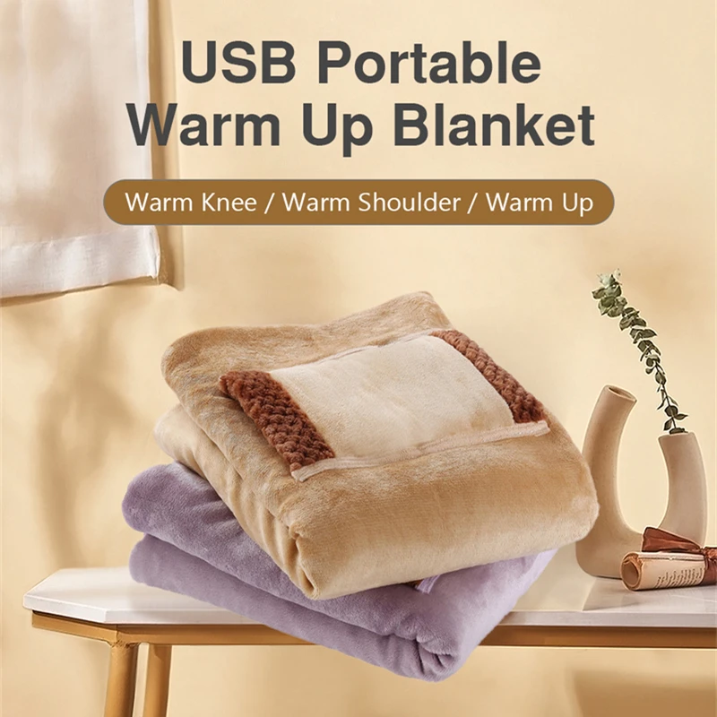 Soft Cozy USB Portable Sherpa Heated Blanket 