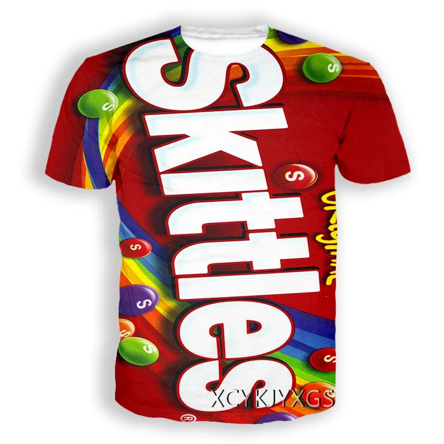 

Xinchenyuan Men/women SKITTLES Candy Food 3D Printed T-shirt Hip Hop Women's T-shirt Clothing Top Supplier