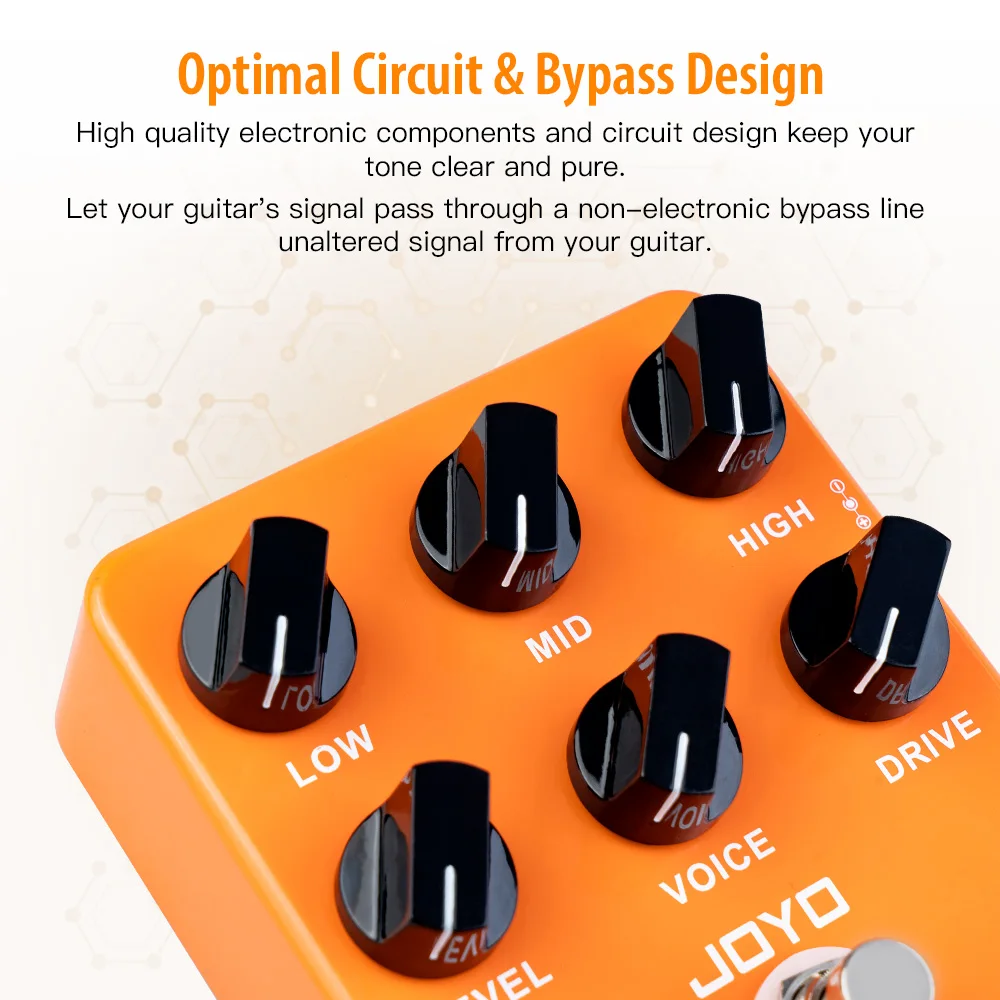 JF-22 OXFORD SOUND Distortion Guitar Pedal Classic 70's British Rock Distortion