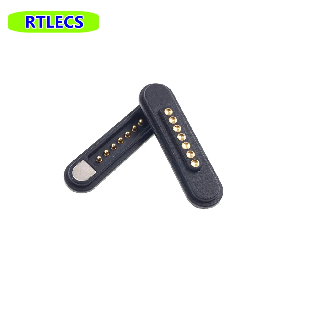 Connettore A Pin Pogo Magnetico A 2 Coppie 7 Posizioni Passo 2.2 Mm Striscia Di Contatto Caricata A Molla Carica Di Alimentazione Trasferimento Dati S