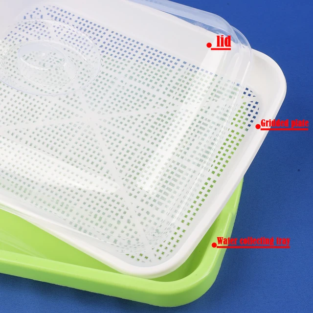 2Db/Tétel Magvak Óvodai Edények Hidroponikus Babcsírainak Termesztése Tányér Zöldségfélék Segítetlen Palánta -Emelési Medence Hajtásokhoz - Image 3