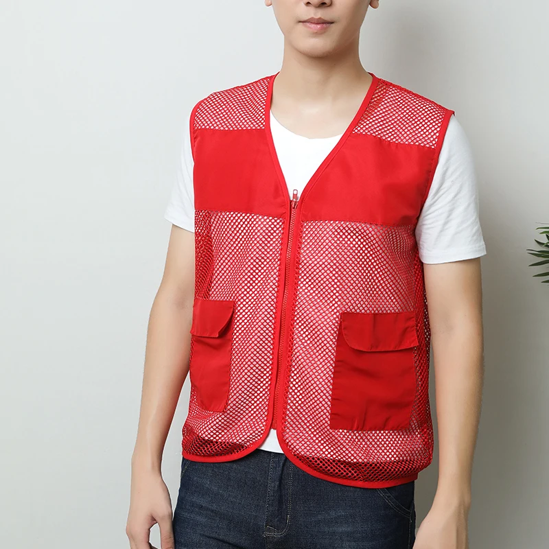 Outdoor Men Multi Pocket Baggy Vest 2023 Summer Men Casual Thin Mesh Shooting Work Outerwear Sleeveless Jacket With Many Pockets