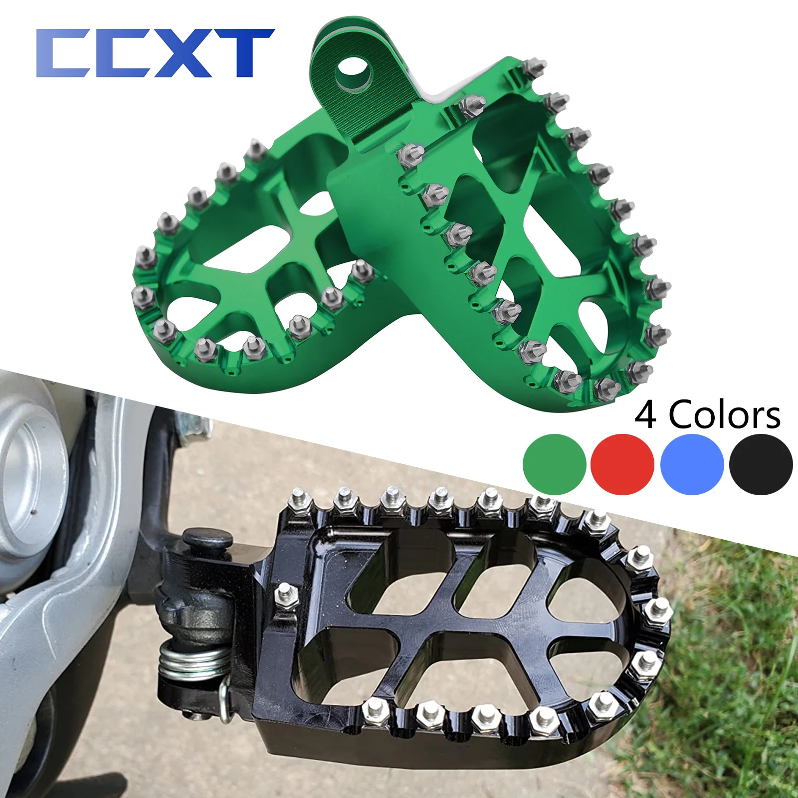 Motorcycle Footrest Footpegs Foot Pedal For Kawasaki KLX250R KLX250 KLX250S KLX250SF KLX300R KLX650 KLX650R KLR650