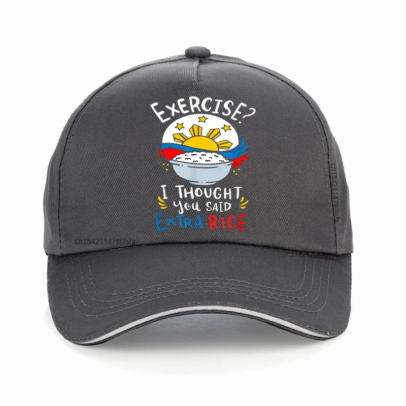 Philippines Rice Funny Saying Hip-hop hat Summer Style Baseball Cap men Adjustable Snapback Hats gorras 4