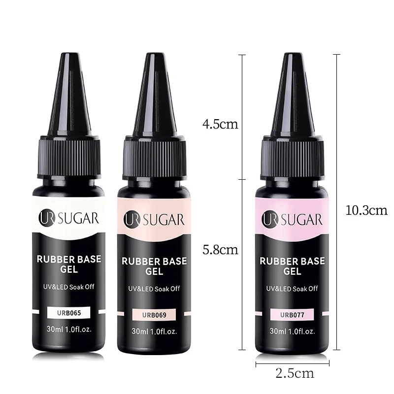 UR SUGAR 30ml Big Volume Rubber Base Gel No Wipe Top Coat Refill Package Reinfocement Gel Nail Prep Dehydrator UV LED Manicure 5