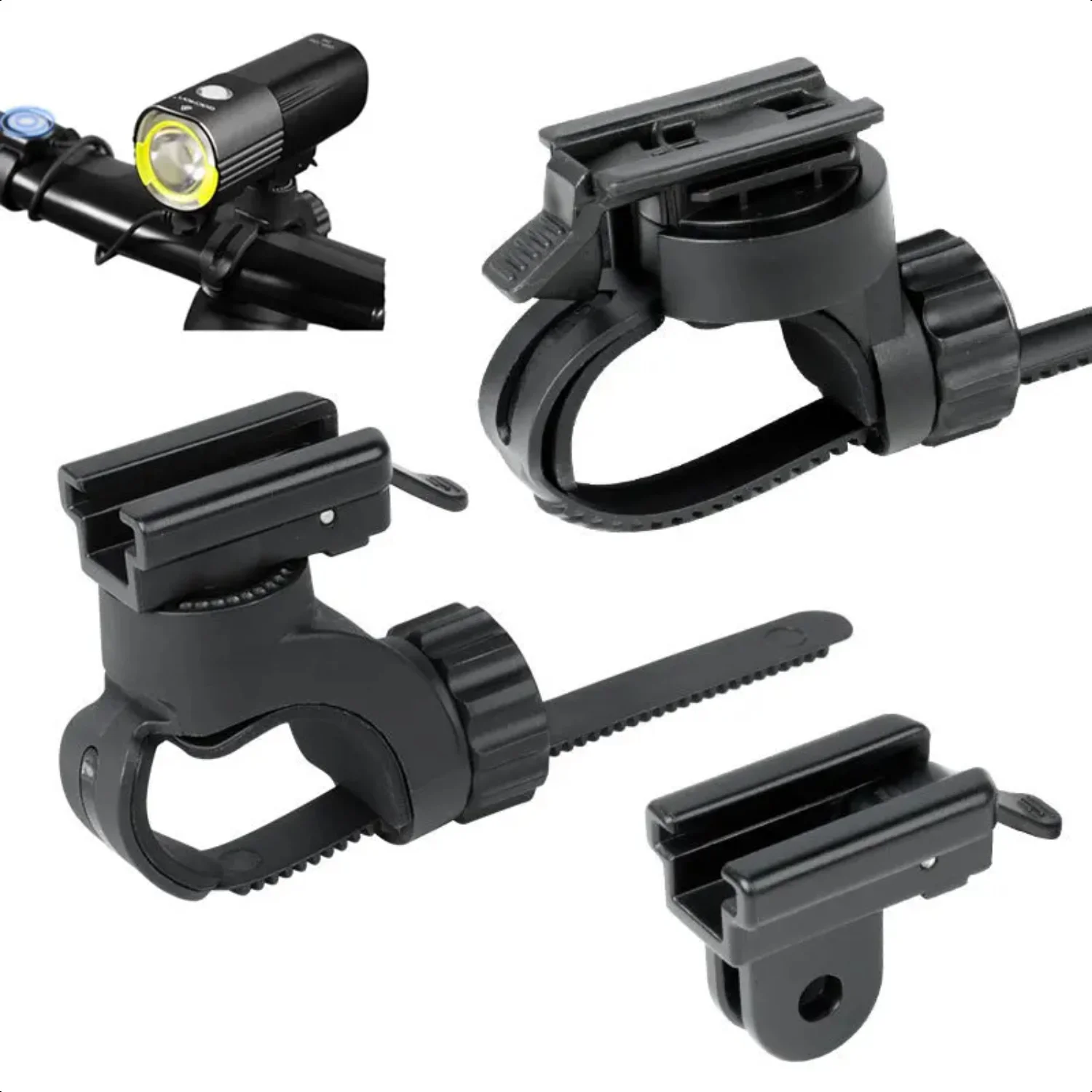 H03/ H07 Bicycle Headlight Holder Front Lamp Buckle Quick Mount Release Helmet Adaptor Bracket Light Optional