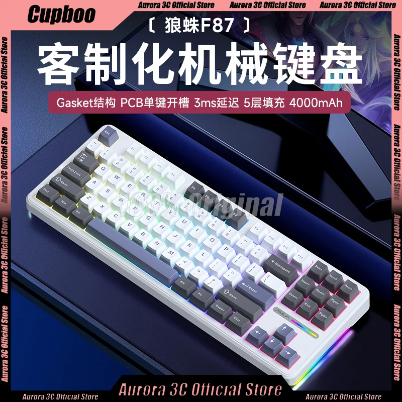 

Aula F87 Pro Gaming Keyboards Mechanical Keyboard Wireless Bluetooth Keyboards 3-Mode Gasket Hot-Swap RGB Custom Gamer Keyborads