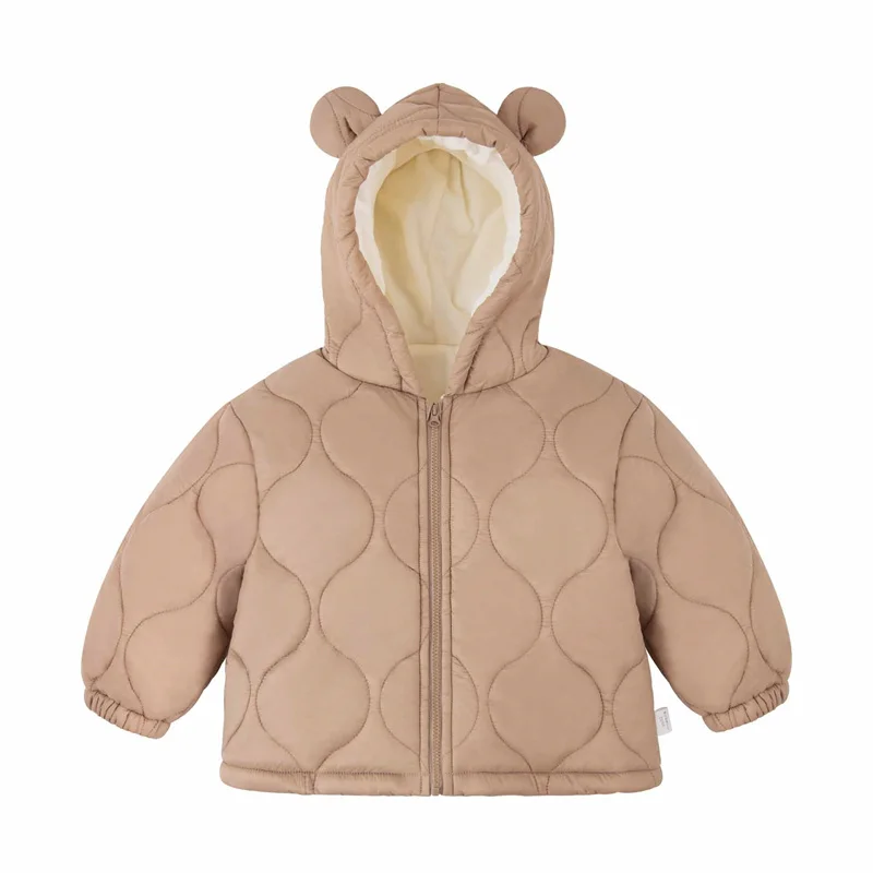Boys Padded Thick Cotton Clothes Girls Warm Hooded Coat Baby Winter Outerwear New Zipper Casual Jacket Children Simple Parkas