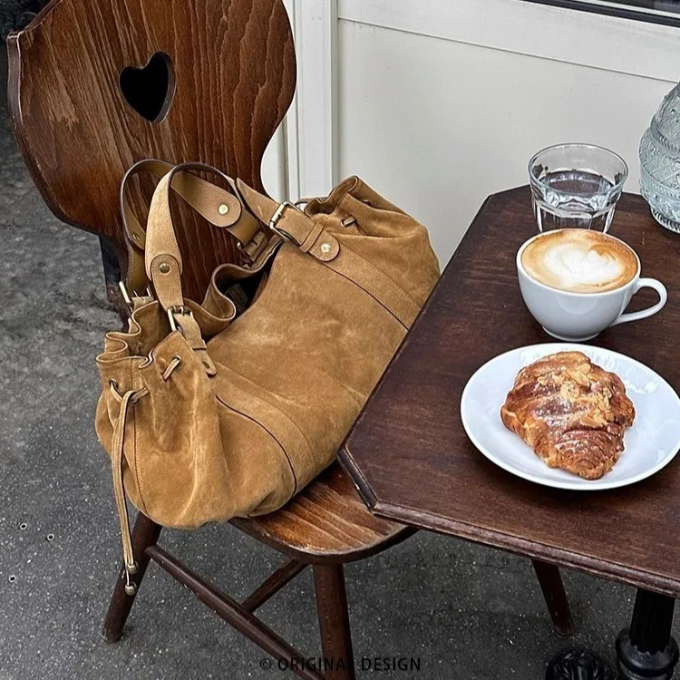 Women's Soft Pu Vintage Handbag Large Capacity New Fashion Solid Color Tote Bag Luxury Design Shoulder Bag For Everyday Style