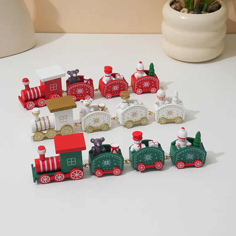 Christmas Train Merry Christmas Decorations For Home 2024 Cristmas Ornament Xmas Navidad Noel Gifts Happy New Year 2025 Gifts
