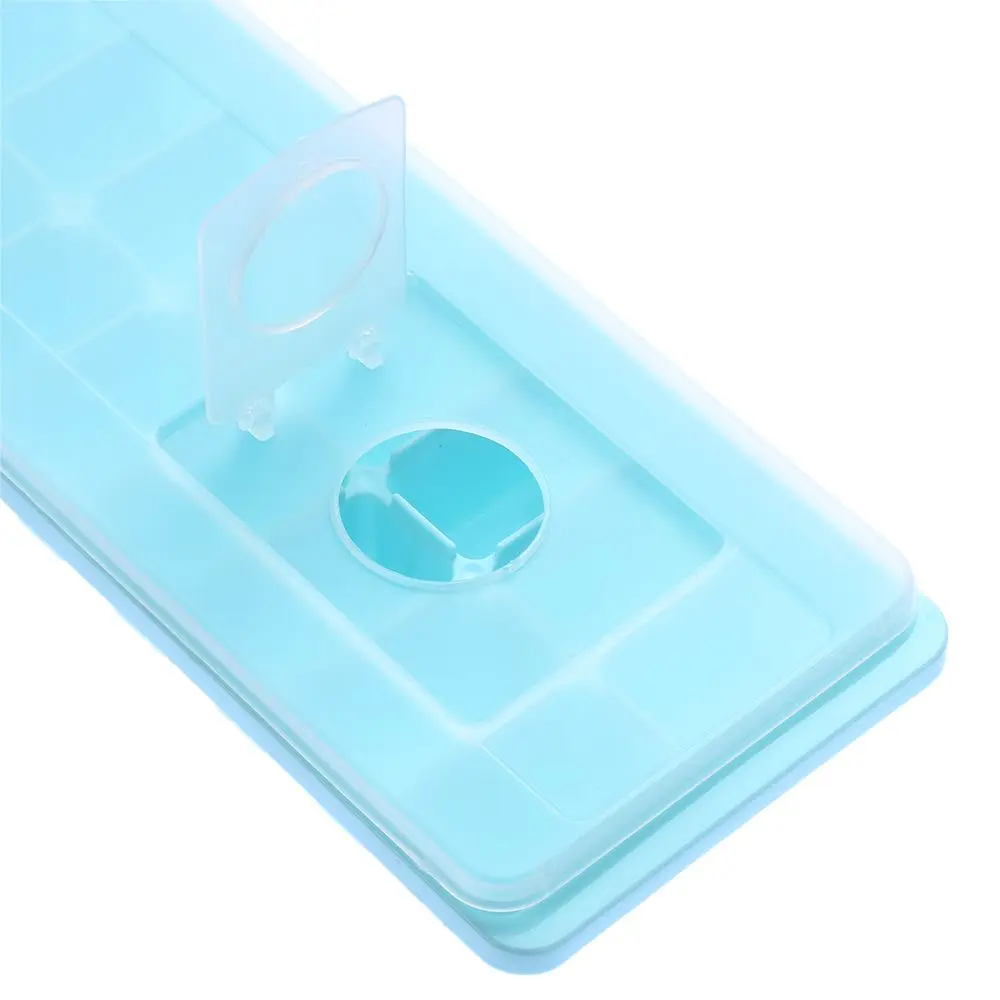 16 Cavity Ice Tray Cube Mold With Lid Non-stick Plastic Mold Drink Jelly Freezer Maker Box Plastic Cover Kitchen Ice Cream Tools