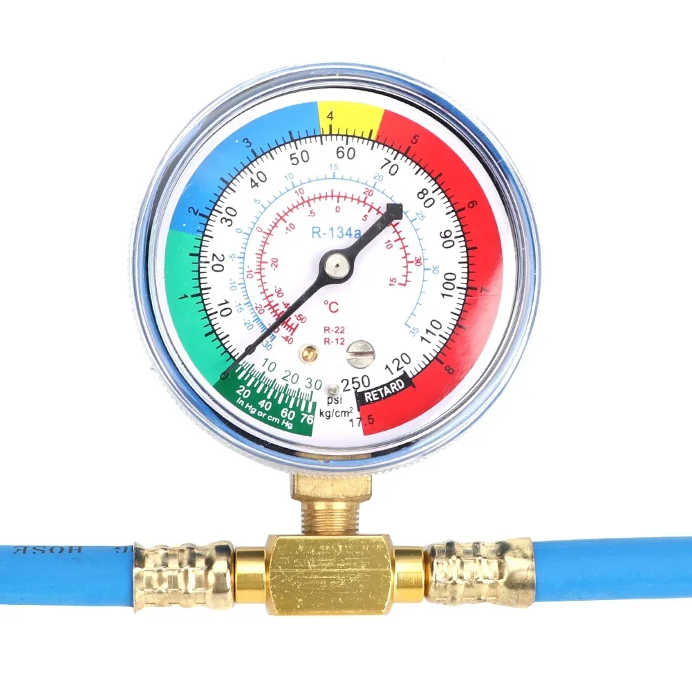 Refrigerant Charging Hose R134A Gauge Automotive AC Refill Kit Gas Pressure Measuring Tool for Car Air Repair