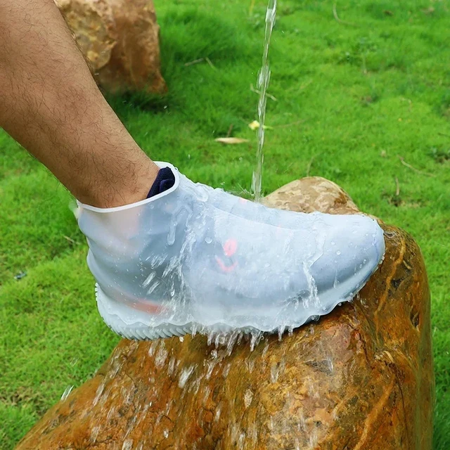 Couvre-chaussures imperméables en silicone, protège-chaussures unisexes,  bottes de pluie réutilisables pour les jours de pluie à l'intérieur et à  l'extérieur - AliExpress