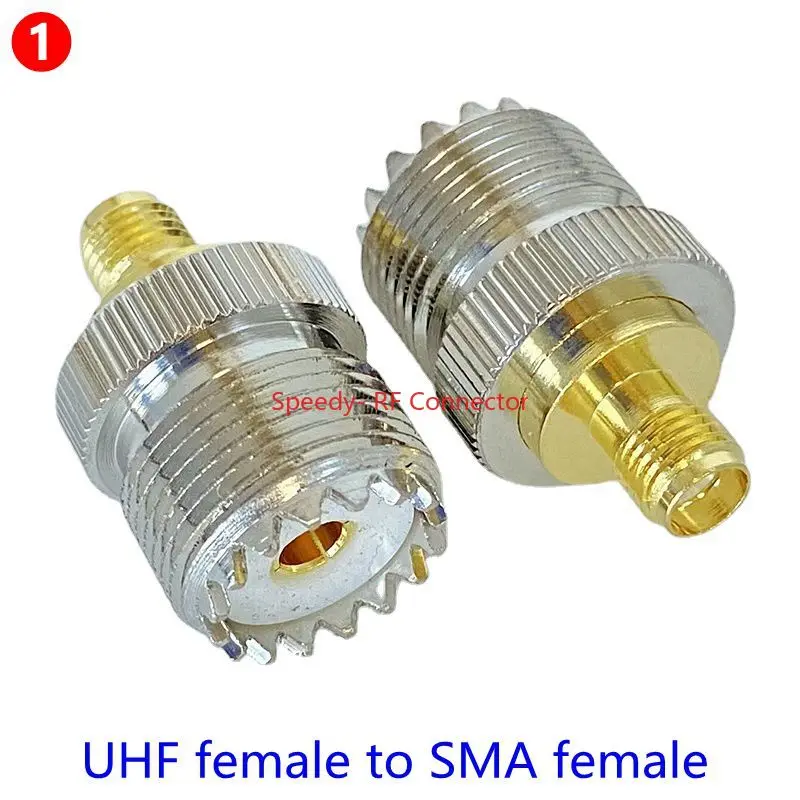 Premium UHF to SMA Coaxial Adapter Connector - Brass RF Terminals
