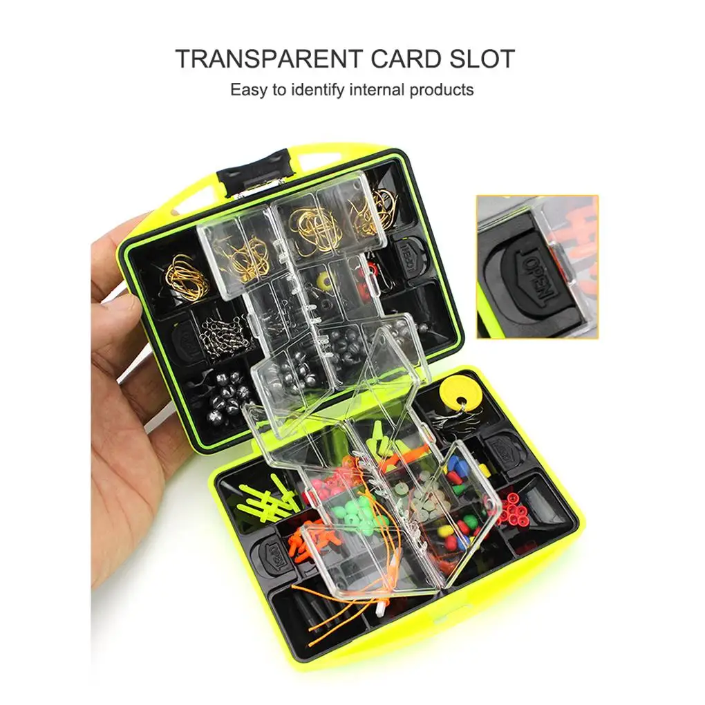 

Fishing Tackle Box Double-Sided Opening Closing Bait Box Multifunctional Hook Fishing Lure Hook Storage Case Bait Accessory Box