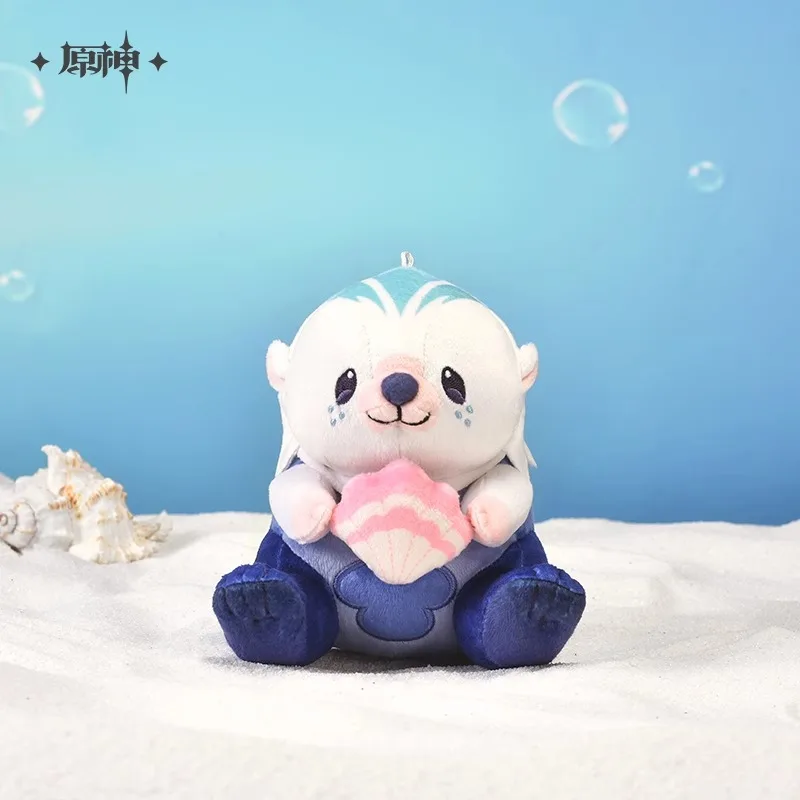 Game【miHoYo Genuine Impact Official Merch】Neuvillette Leisurely Otter Figure Fluffy Plushie Toy Water Dragon Don't Cry Doll Gift