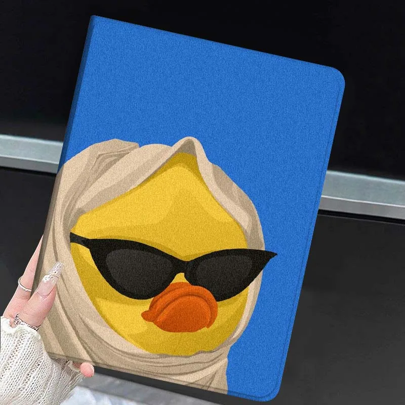 Cartoon Yellow Duck Soft Tablet Case