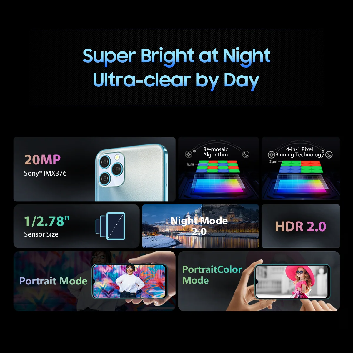 Blackview A95 Smartphone Helio P70 Octa Core Android 11 Mobile Phone, 8GB+128GB 6.528